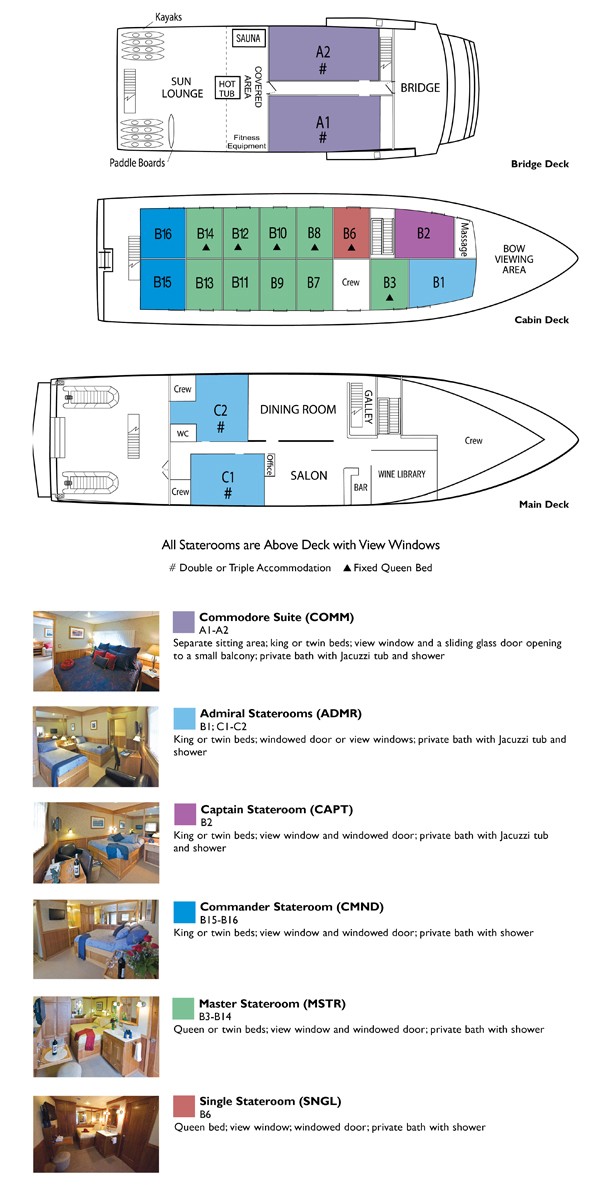 Cabin layout for Safari Explorer