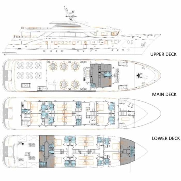 Cabin layout for Amalia