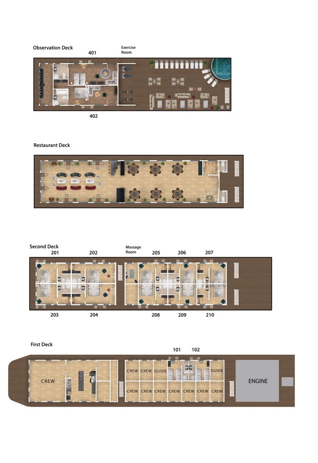 Cabin layout for Princess Ngalessa