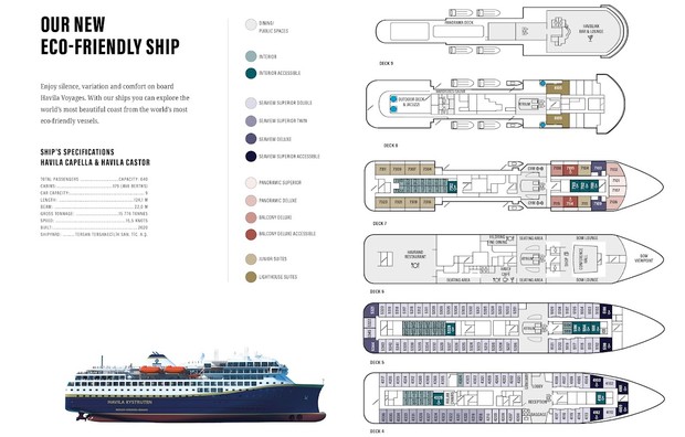 Cabin layout for Castor, Capella, Polaris or Pollux