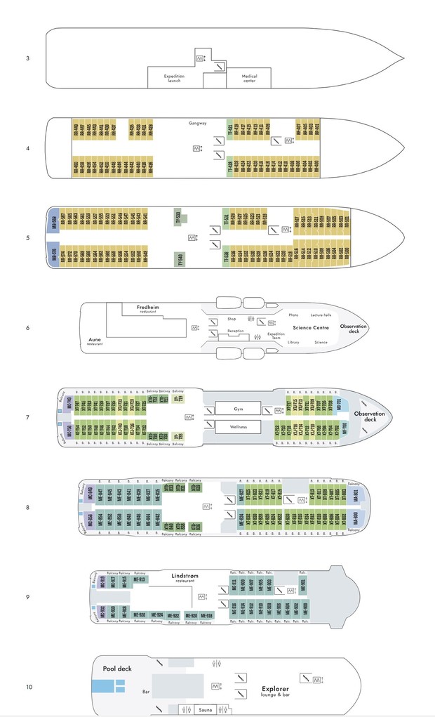 Cabin layout for Fridtjof Nansen