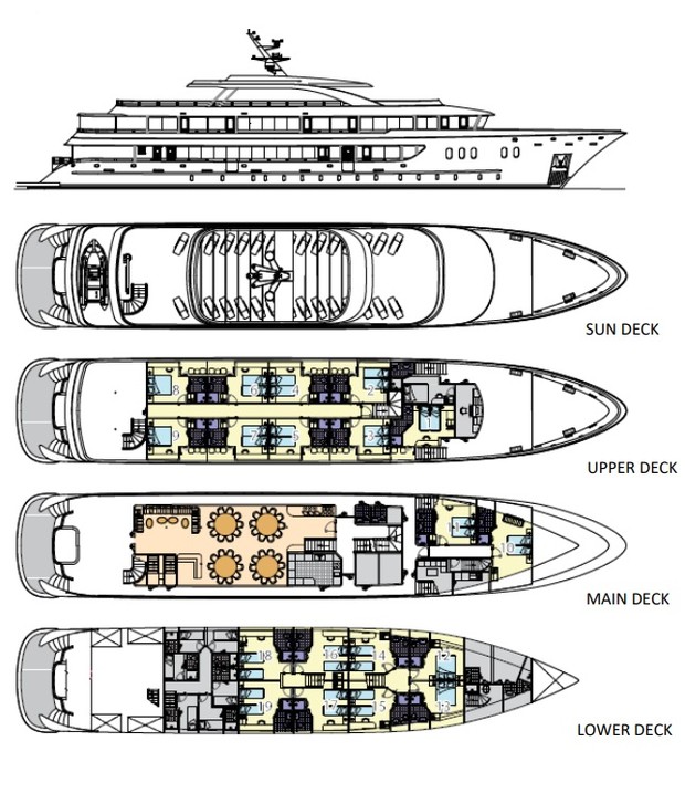 Cabin layout for Aurelia