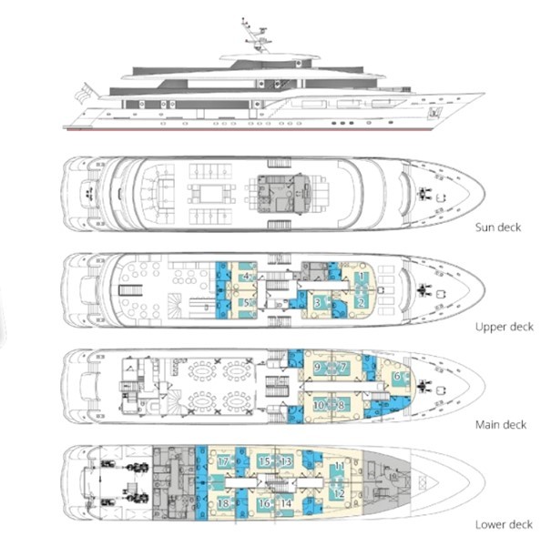 Cabin layout for Black Swan