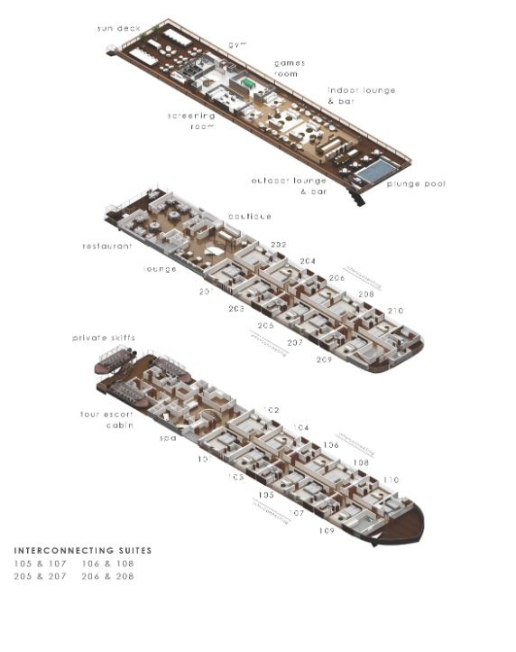 Cabin layout for Aqua Nera