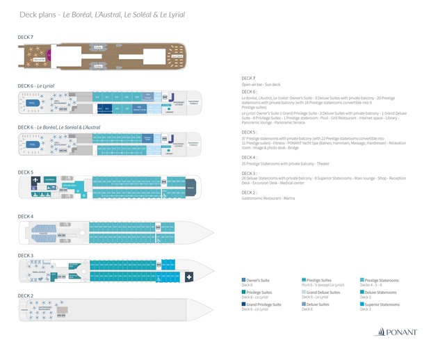 Cabin layout for Le Boreal