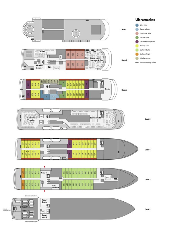 Cabin layout for Ultramarine