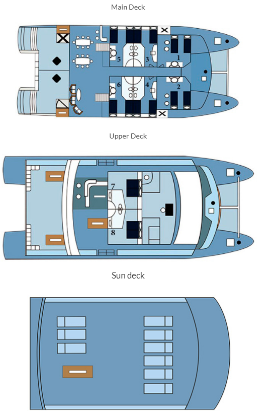 Cabin layout for Galapagos Seaman Journey