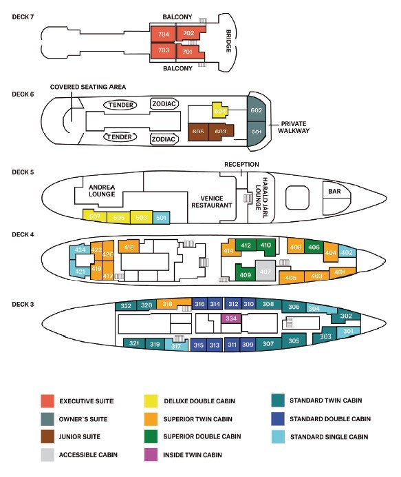 Cabin layout for Serenissima