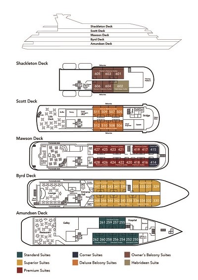 Cabin layout for Hebridean Sky