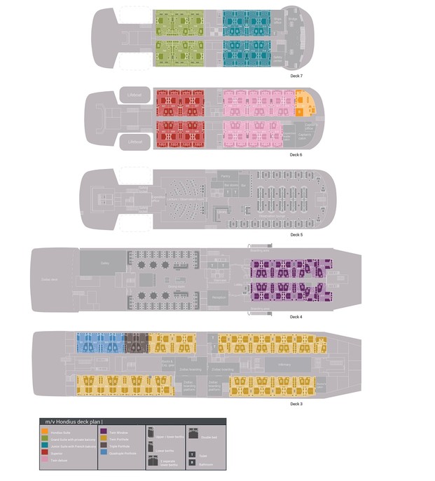 Cabin layout for Hondius