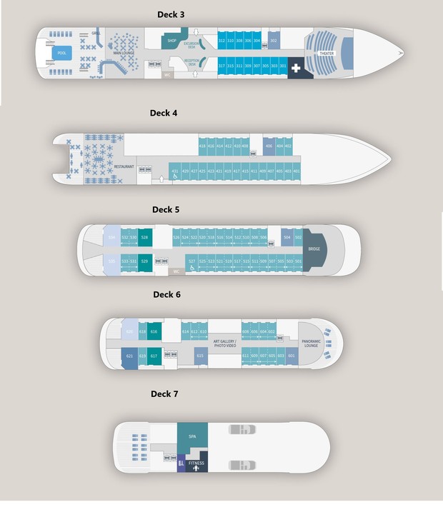 Cabin layout for Le Laperouse