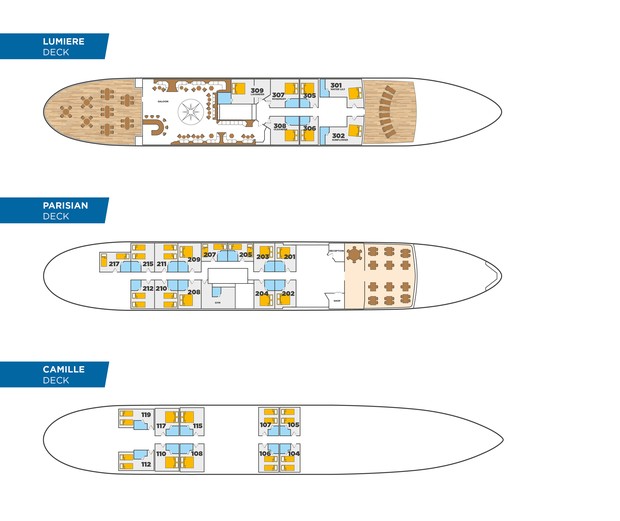 Cabin layout for Monet