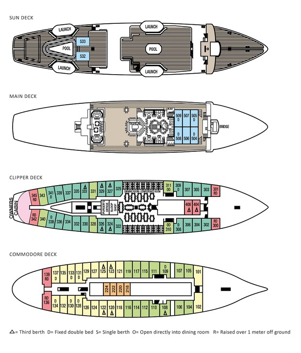 Cabin layout for Star Flyer