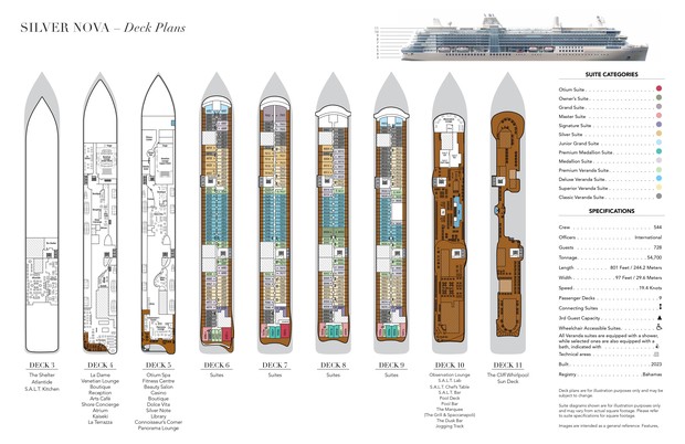 Cabin layout for Silver Nova