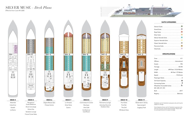 Cabin layout for Silver Muse