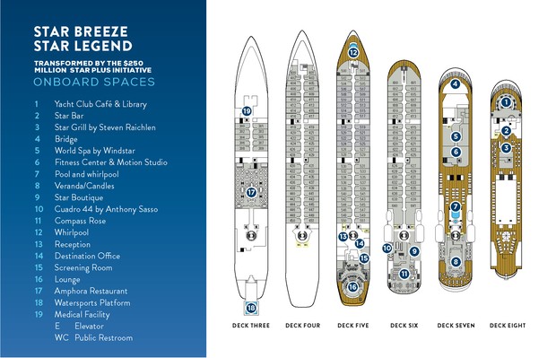 Cabin layout for Star Breeze, Star Legend & Star Pride