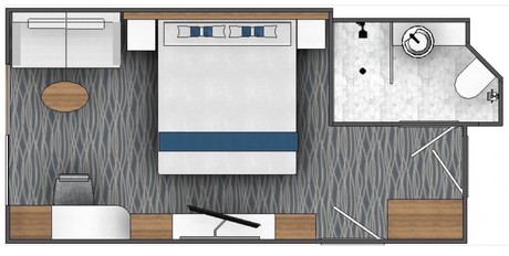 Category F Stateroom - Triple Stateroom (Porthole)