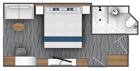 Category G Stateroom - Single Stateroom (Porthole)